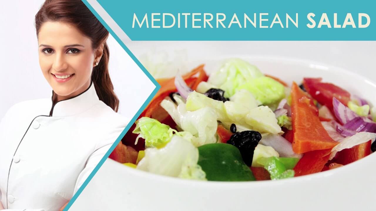 Mediterranean salad with  honey mustard dressing