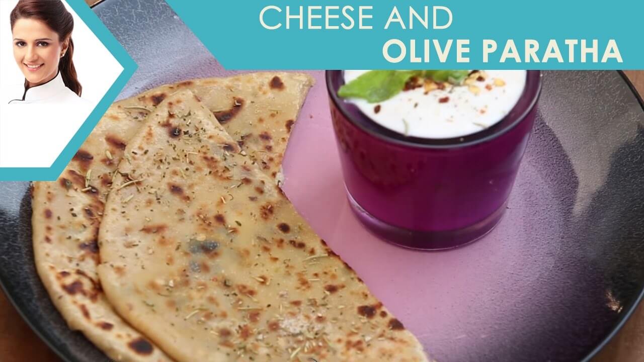 Cheese and Olive Paratha