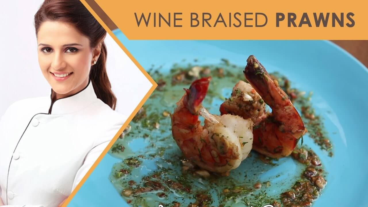 Wine Braised Prawns