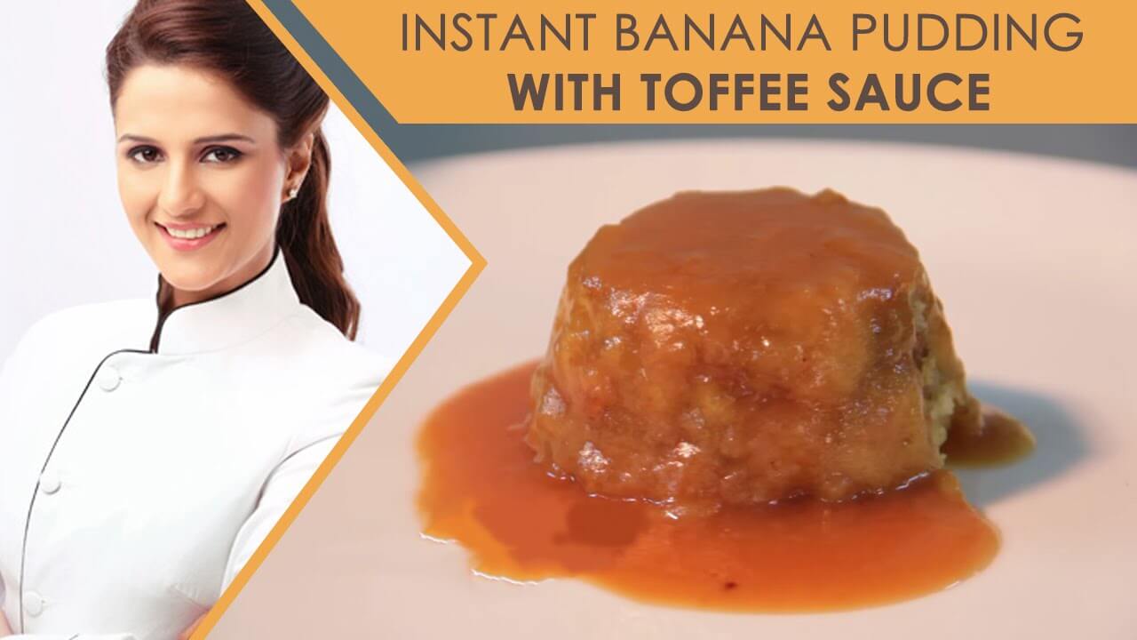 Instant Banana Pudding with Toffee Sauce